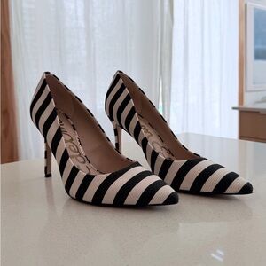 Sam Edelman Hazel Black and White Striped Pump